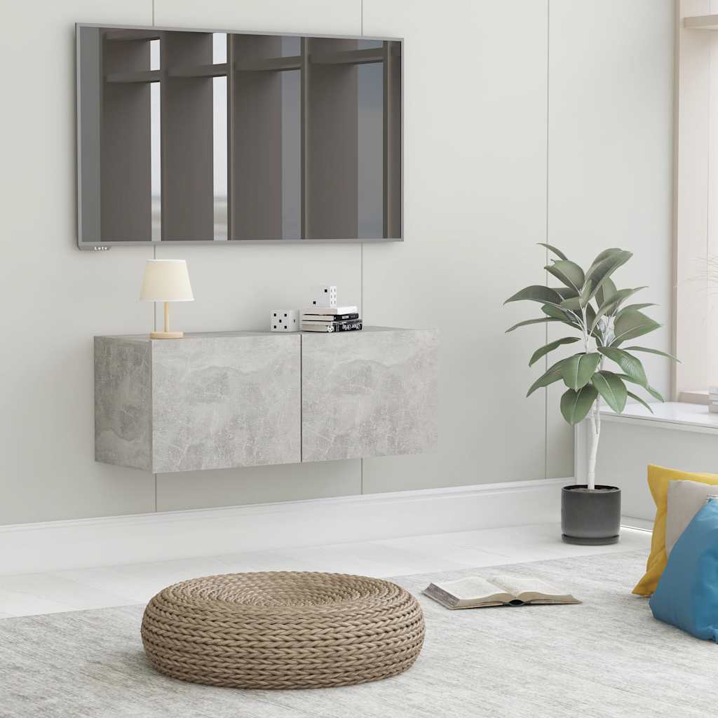 vidaXL Szafka pod TV, szarość betonu, 80x30x30 cm