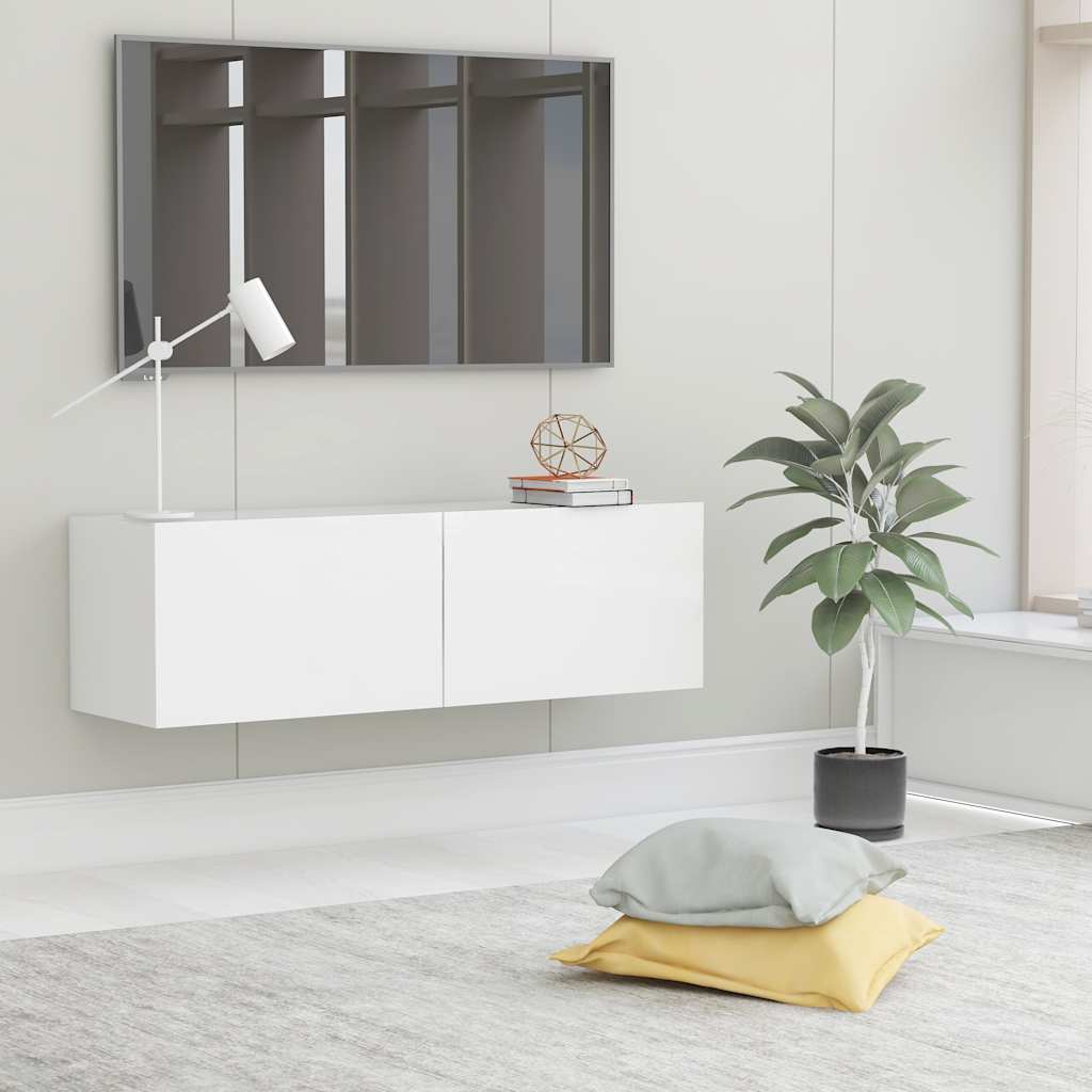 vidaXL Szafka pod telewizor, biała, 100x30x30 cm