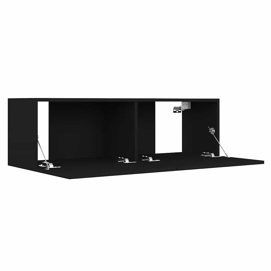 vidaXL Szafka pod telewizor, czarna, 100x30x30 cm