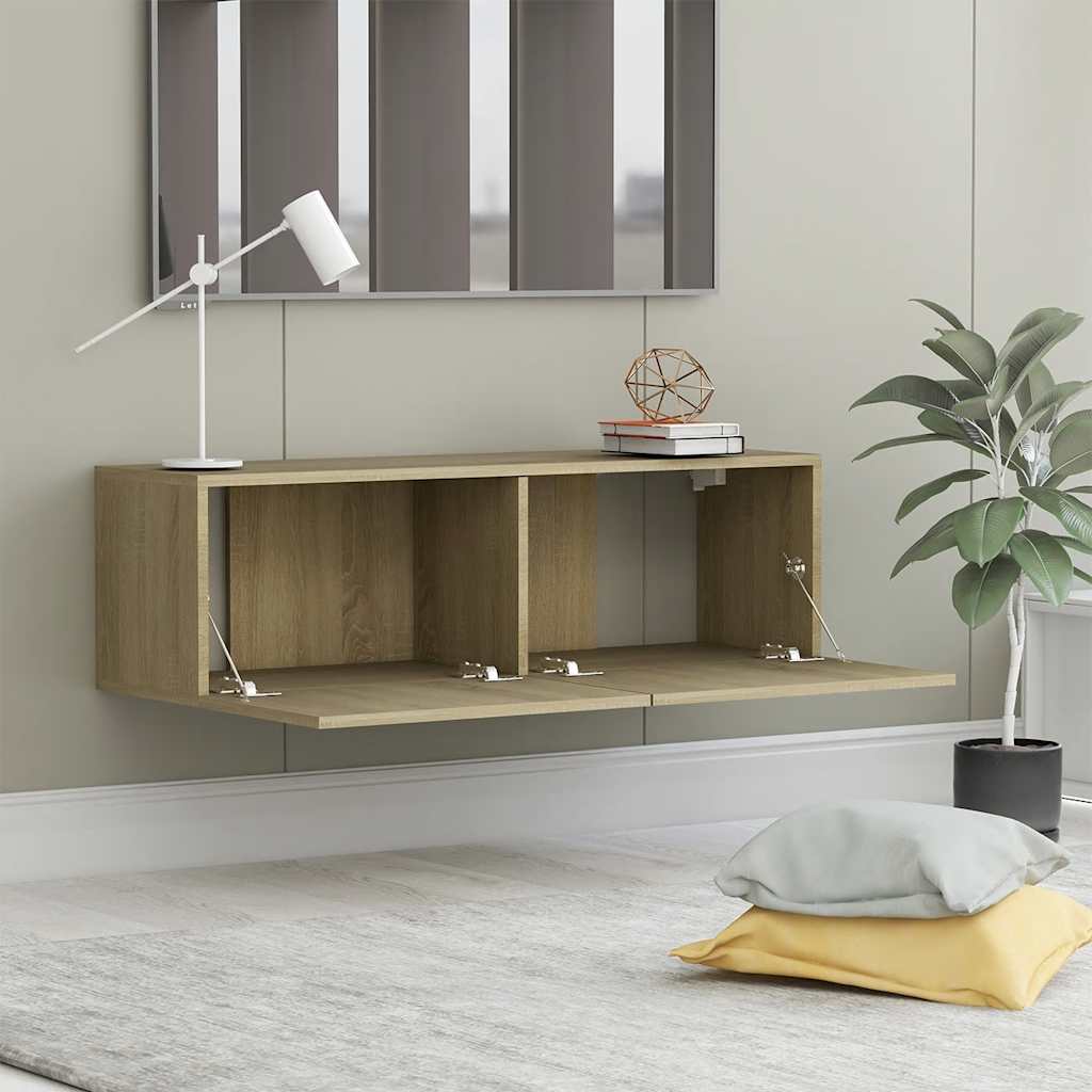 vidaXL Szafka pod TV, dąb sonoma 100x30x30 cm, materiał drewnopochodny