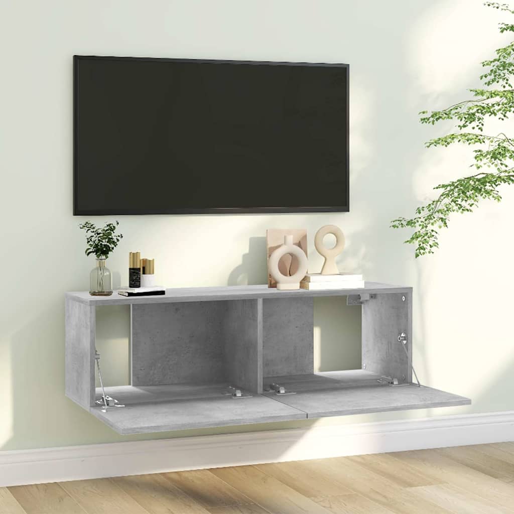 vidaXL Szafka pod TV, szarość betonu, 100x30x30 cm
