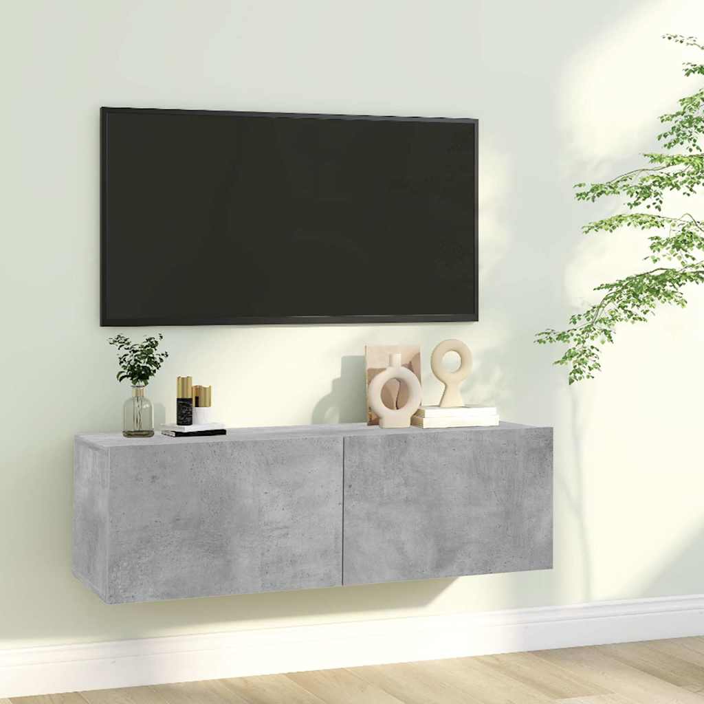 vidaXL Szafka pod TV, szarość betonu, 100x30x30 cm