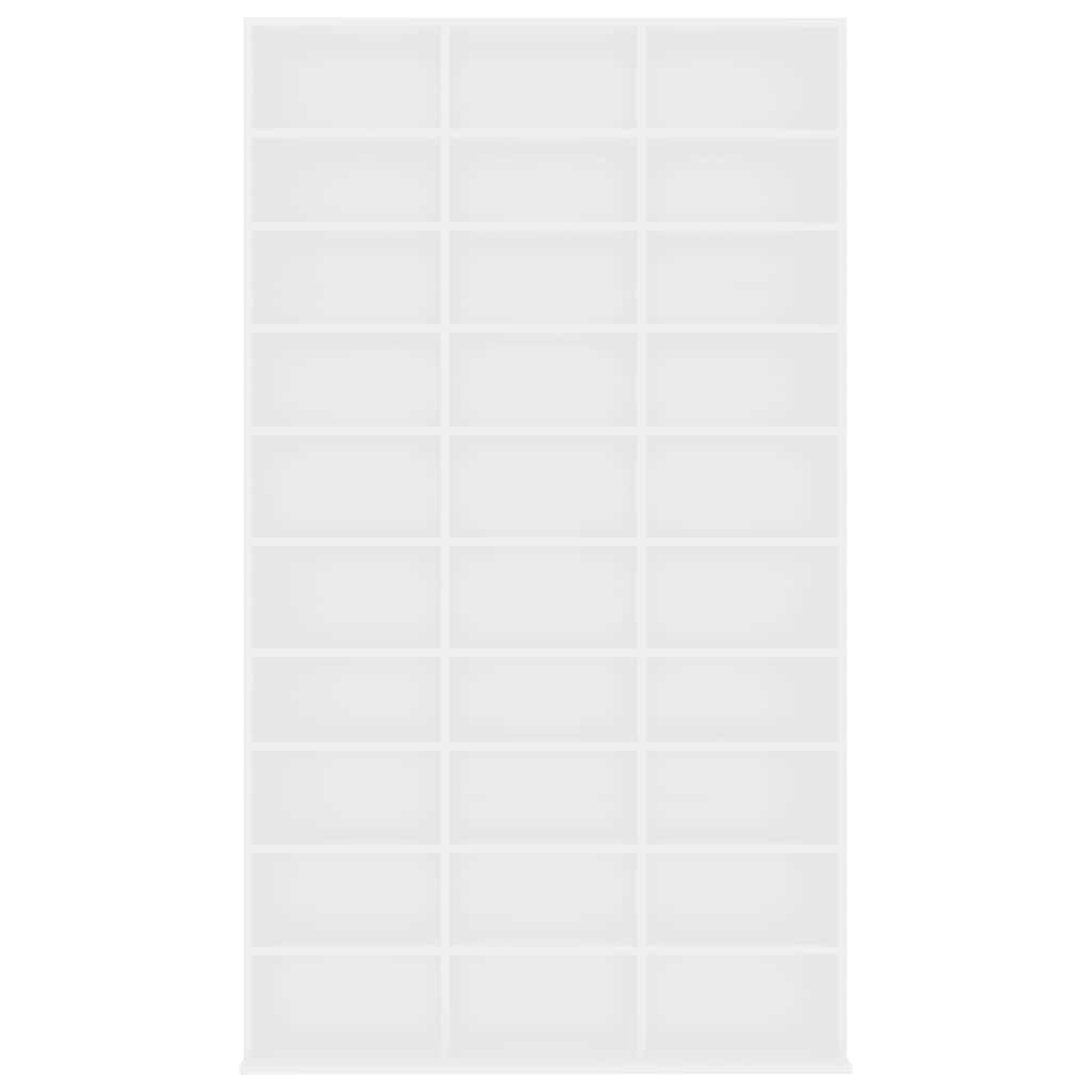 vidaXL Szafka na CD, biała, 102x23x177,5 cm, materiał drewnopochodny