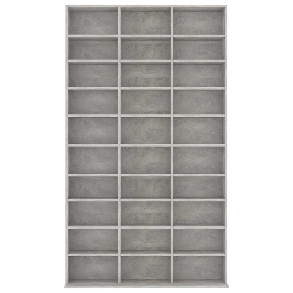 vidaXL Szafka na płyty CD, szarość betonu, 102x16x177,5 cm