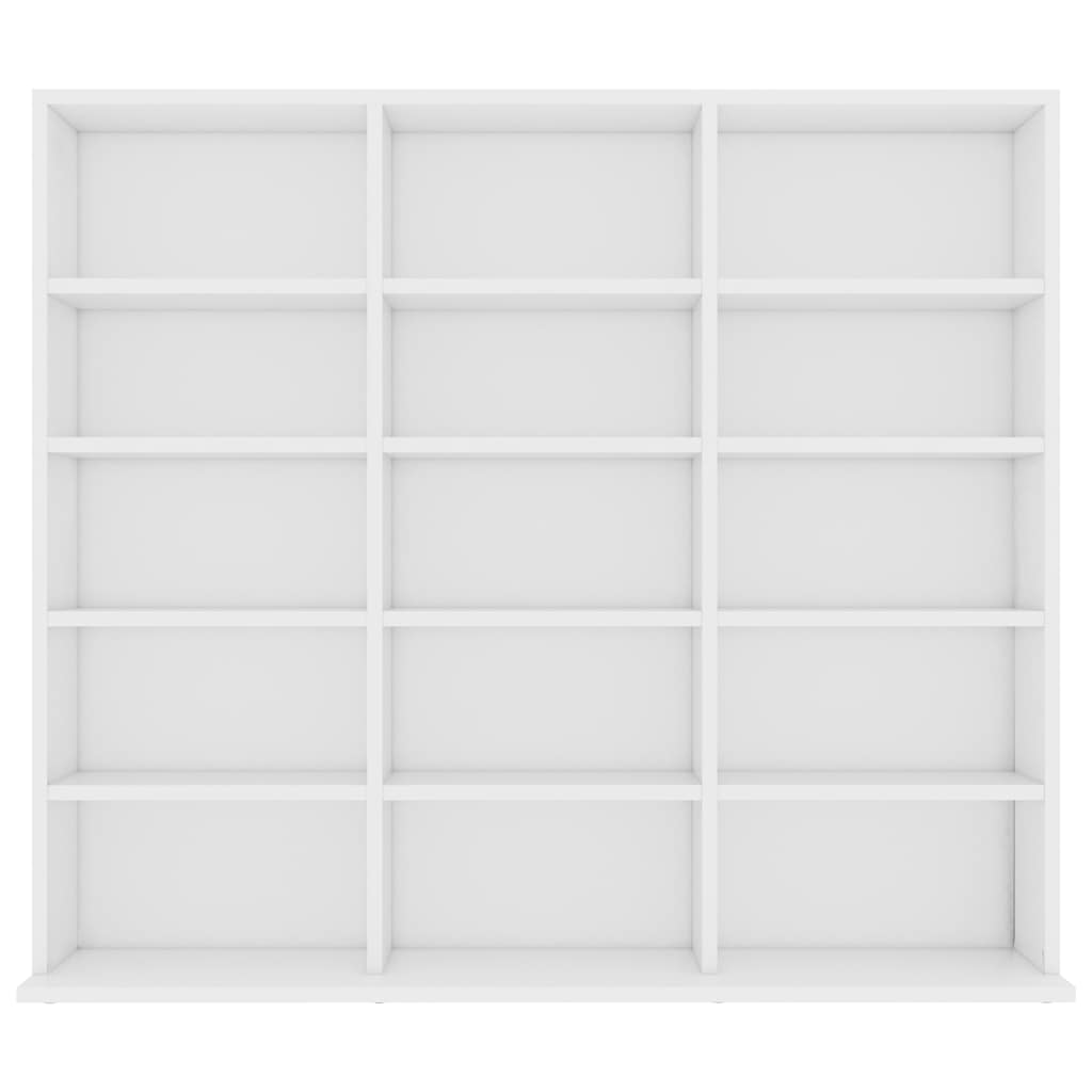 vidaXL Szafka na płyty CD, biała, 100x23x89,5 cm