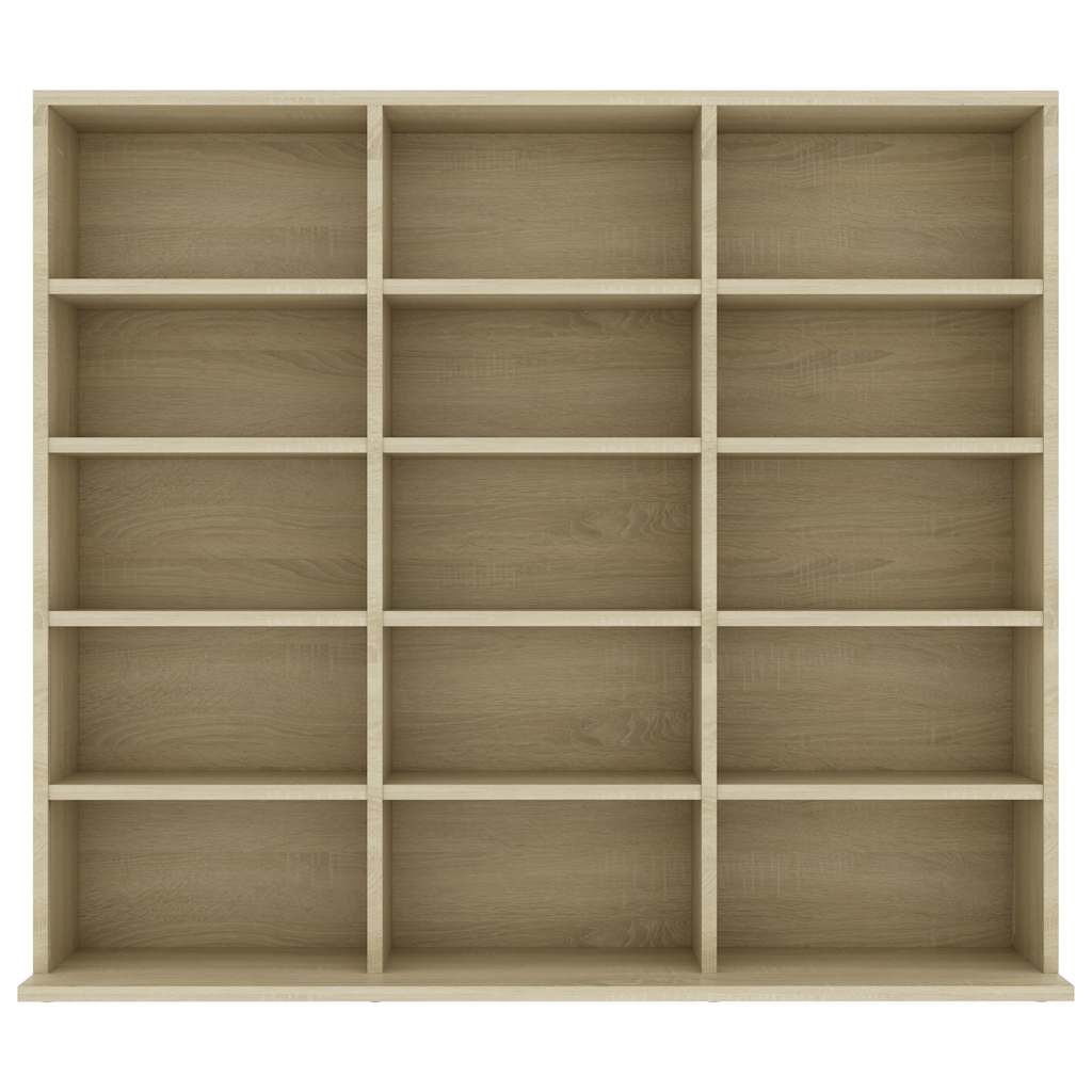 vidaXL Szafka na płyty CD, dąb sonoma, 100 x 23 x 89,5 cm