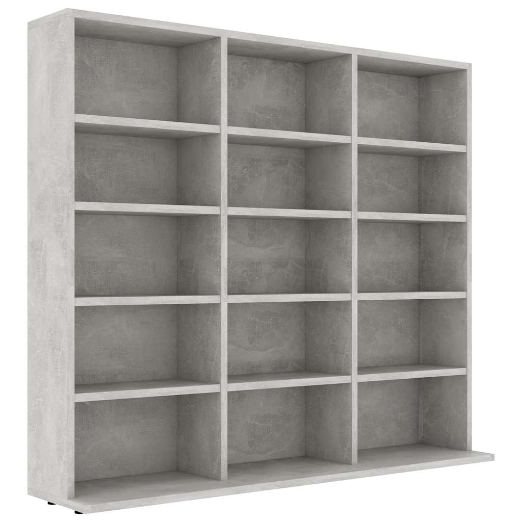 vidaXL Szafka na płyty CD, szarość betonu, 100 x 23 x 89,5 cm