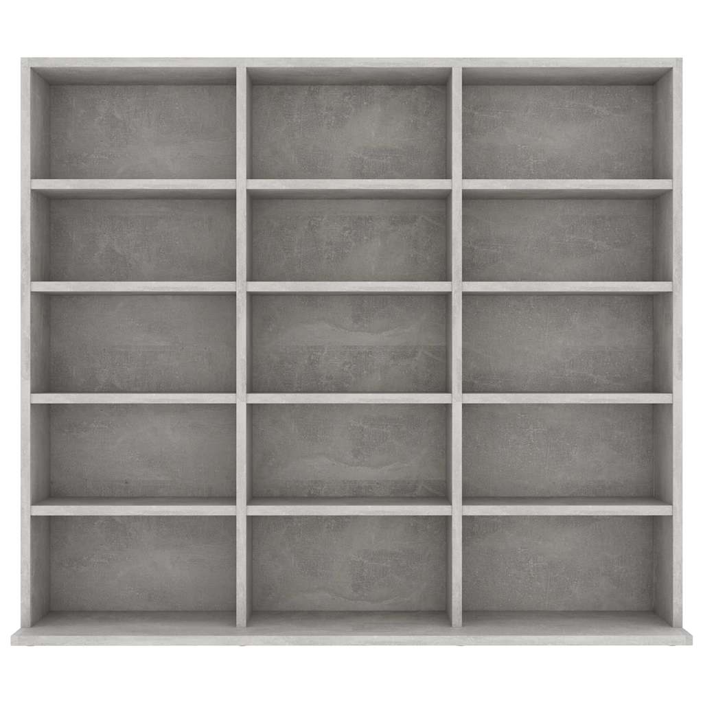 vidaXL Szafka na płyty CD, szarość betonu, 100 x 23 x 89,5 cm