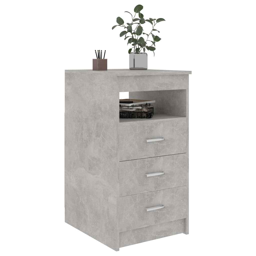 vidaXL Komoda, szarość betonu, 40x50x76 cm, materiał drewnopochodny