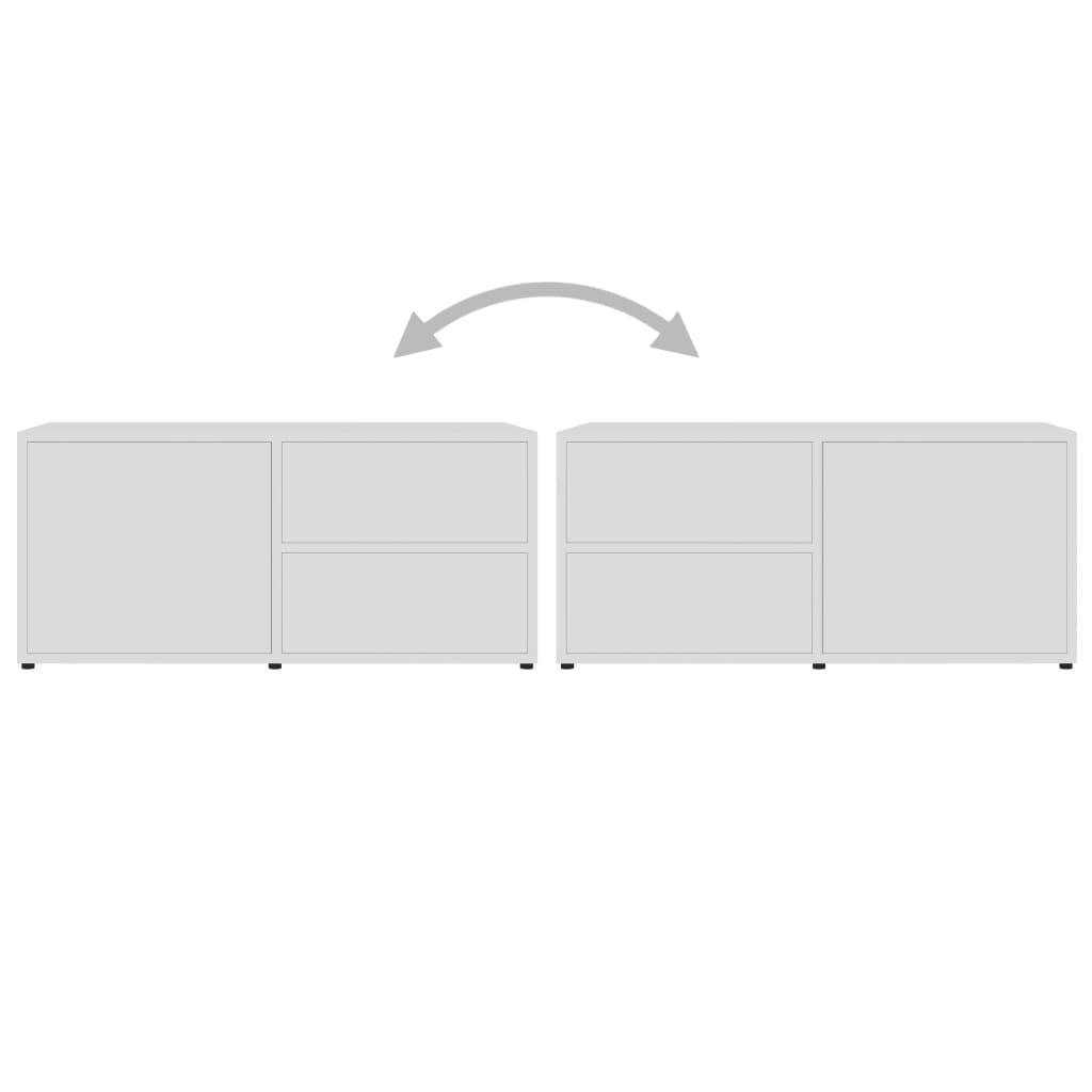 vidaXL Szafka pod TV, biała, 80x34x36 cm, materiał drewnopochodny