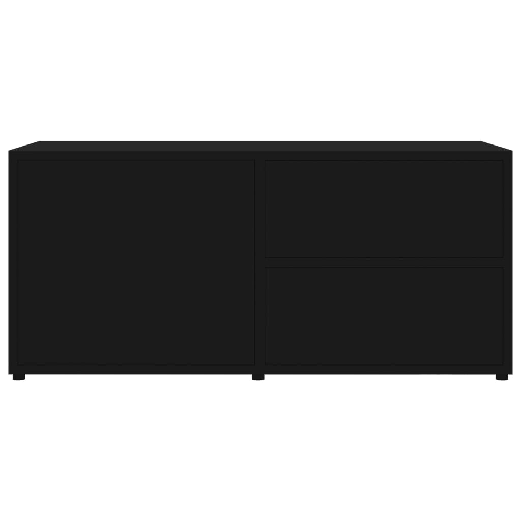 vidaXL Szafka pod TV, czarna, 80x34x36 cm materiał drewnopochodny