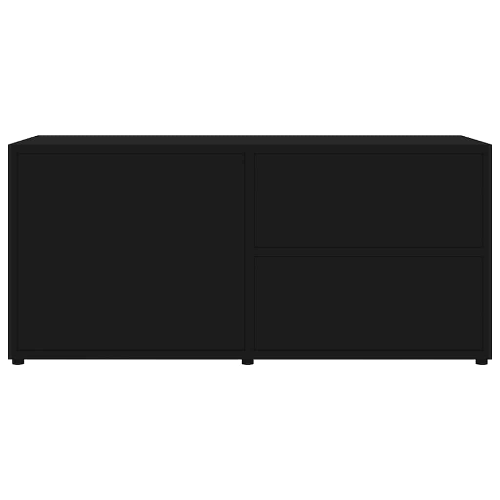 vidaXL Szafka pod TV, czarna, 80x34x36 cm materiał drewnopochodny