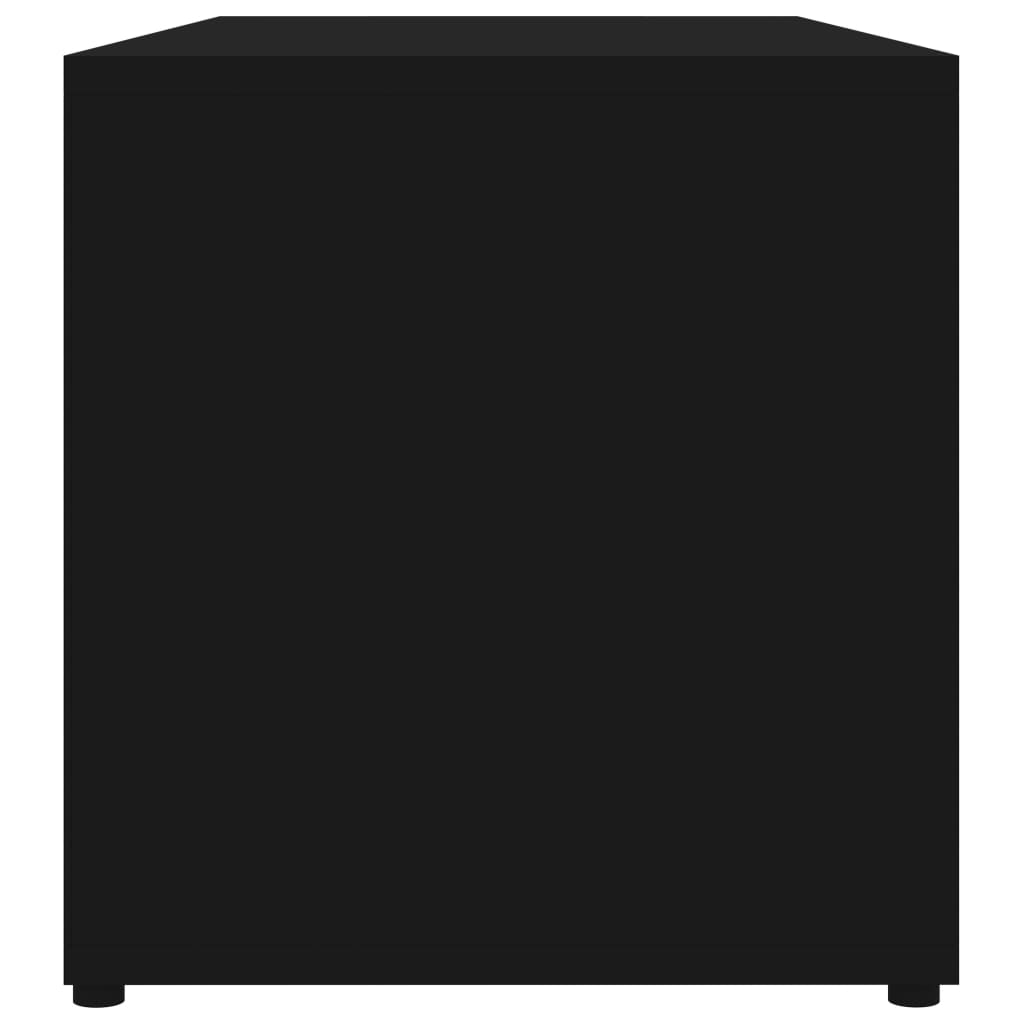 vidaXL Szafka pod TV, czarna, 80x34x36 cm materiał drewnopochodny