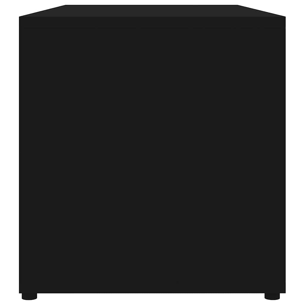 vidaXL Szafka pod TV, czarna, 80x34x36 cm materiał drewnopochodny