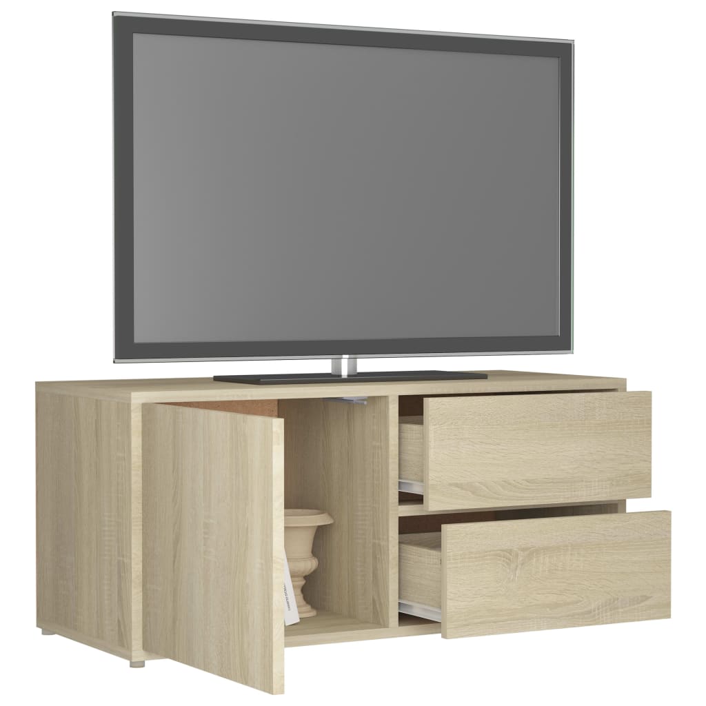 vidaXL Szafka pod telewizor, dąb sonoma, 80x34x36 cm