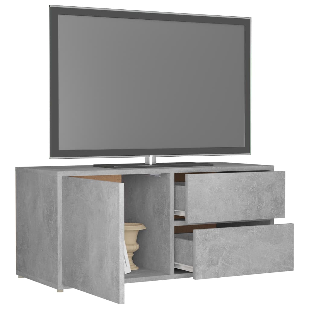 vidaXL Szafka pod telewizor, szarość betonu, 80x34x36 cm