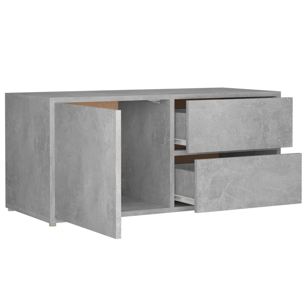 vidaXL Szafka pod telewizor, szarość betonu, 80x34x36 cm