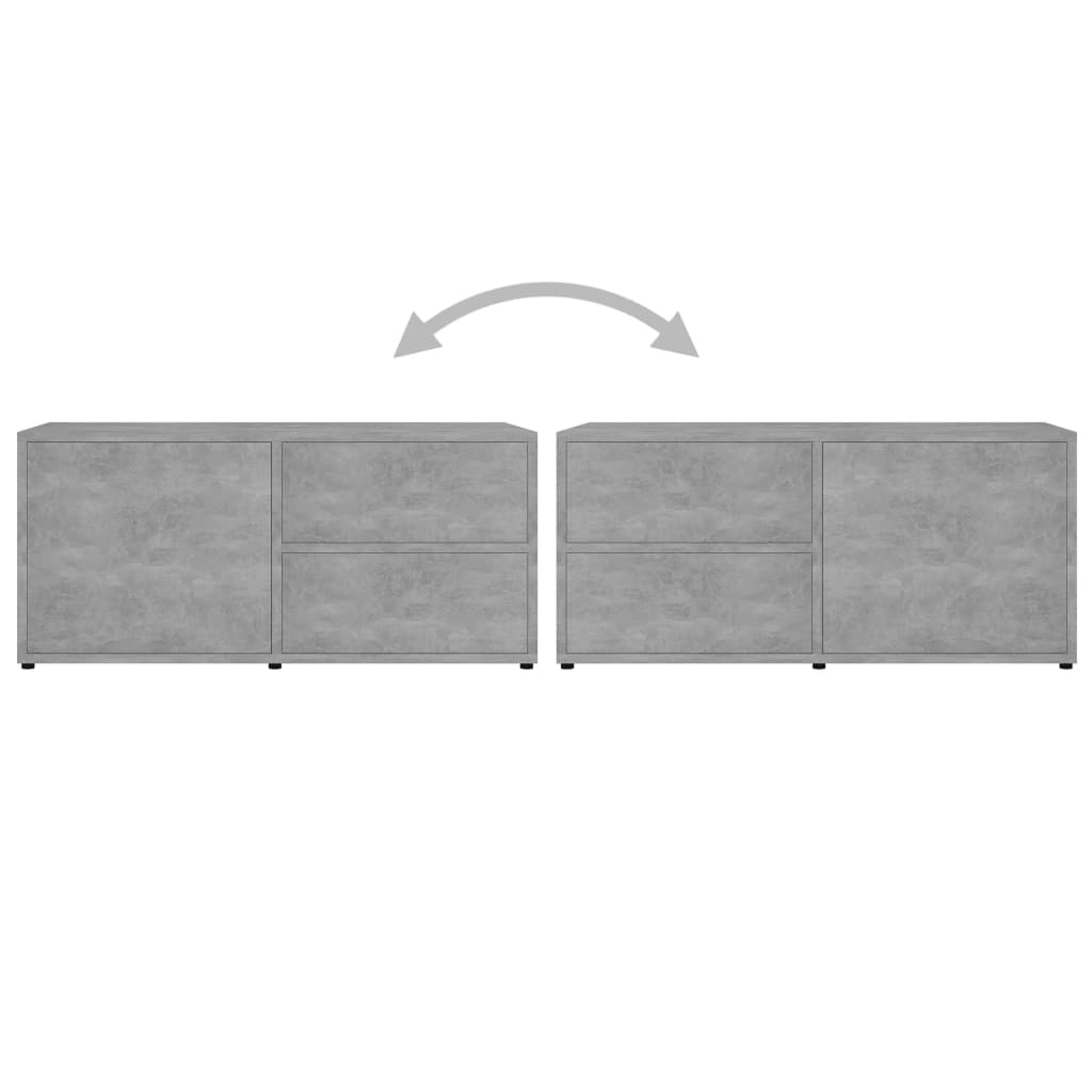 vidaXL Szafka pod telewizor, szarość betonu, 80x34x36 cm