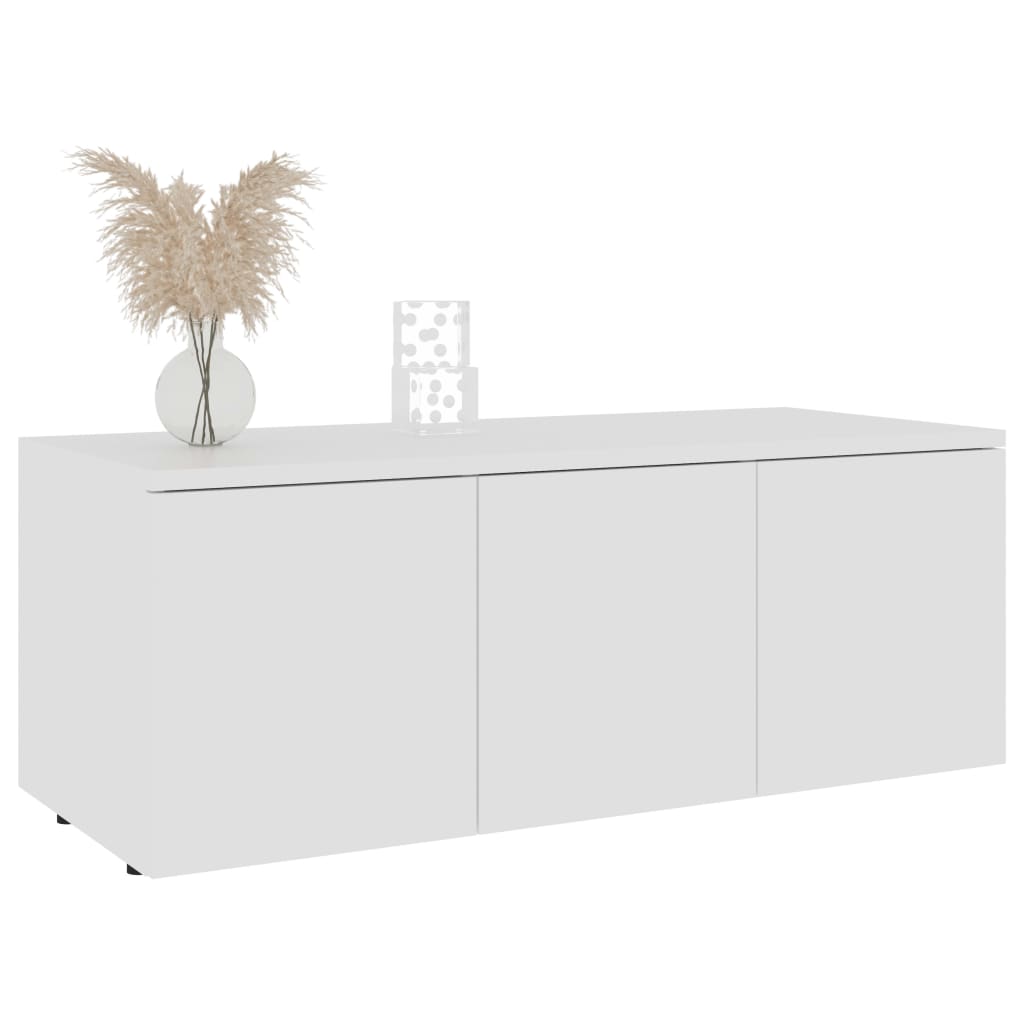 vidaXL Szafka pod TV, biała, 80x34x30 cm, materiał drewnopochodny