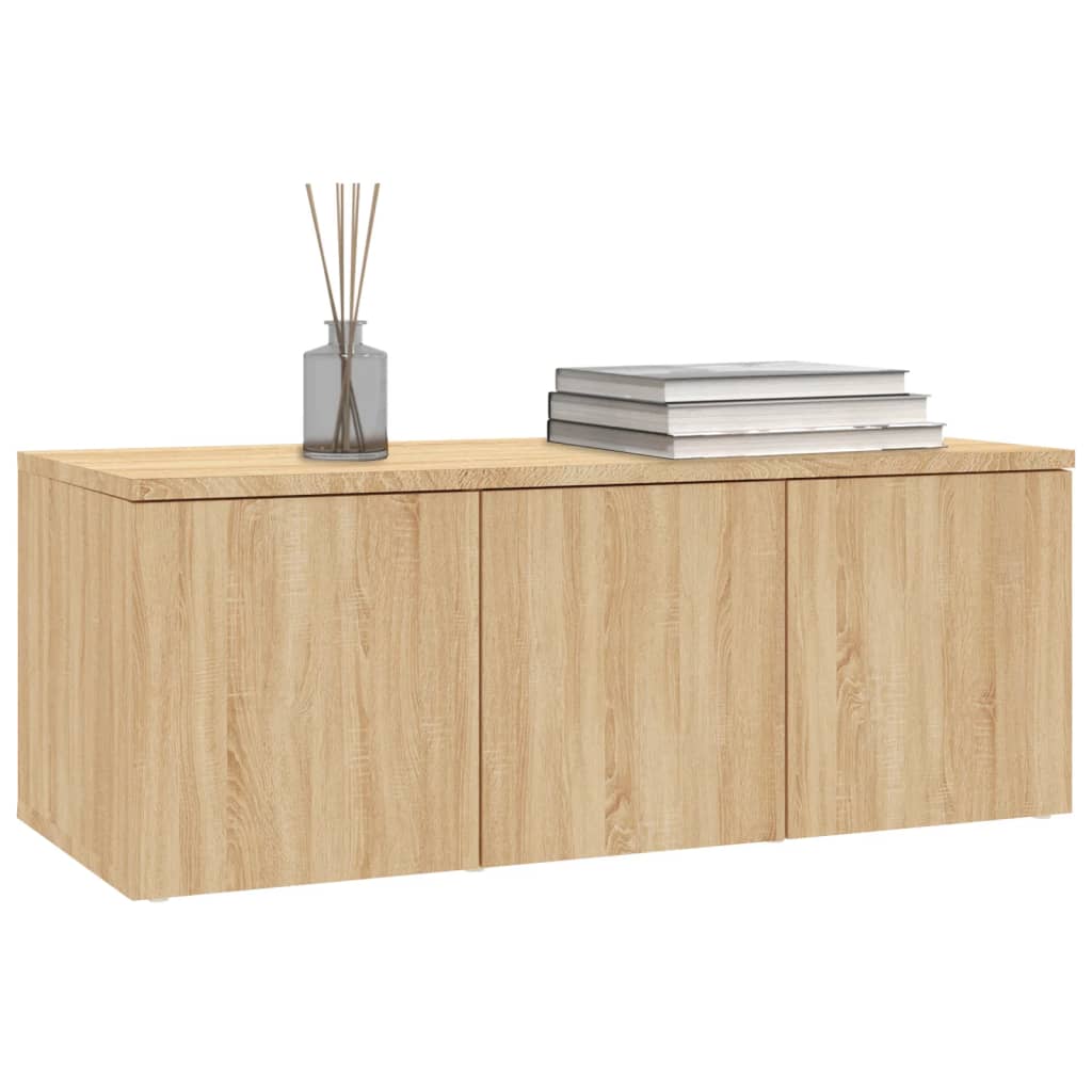 vidaXL Szafka pod TV, dąb sonoma, 80x34x30 cm, materiał drewnopochodny