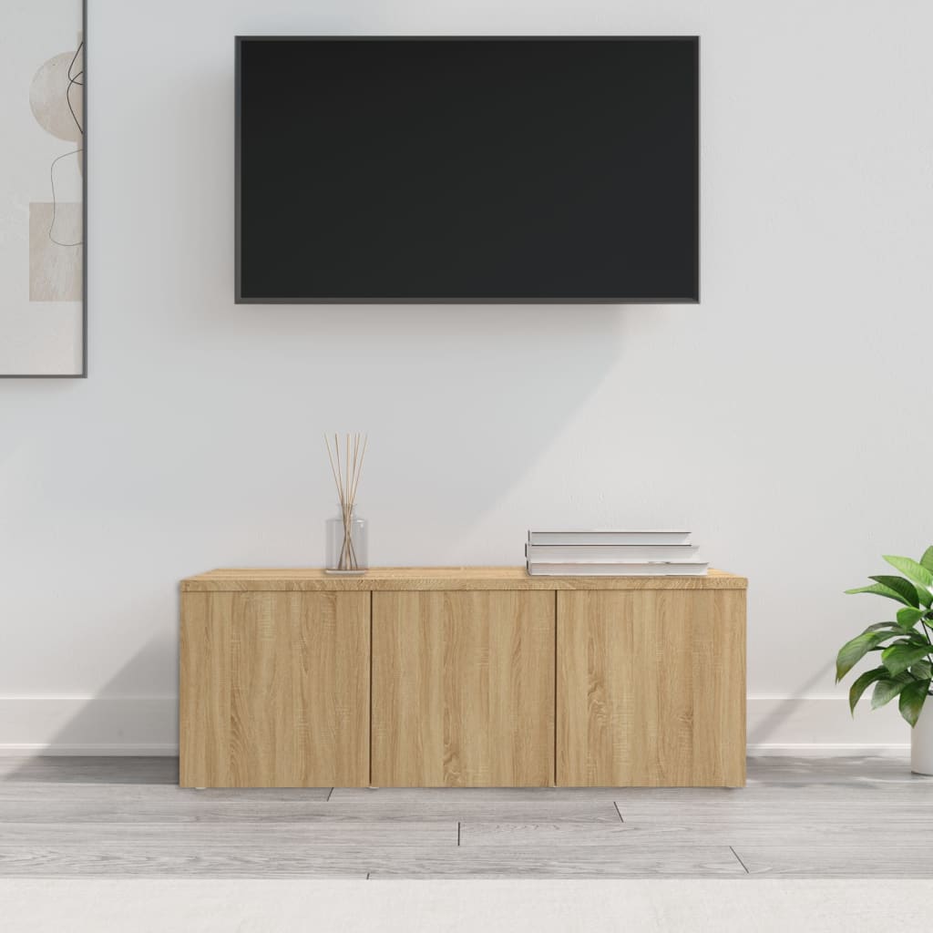 vidaXL Szafka pod TV, dąb sonoma, 80x34x30 cm, materiał drewnopochodny