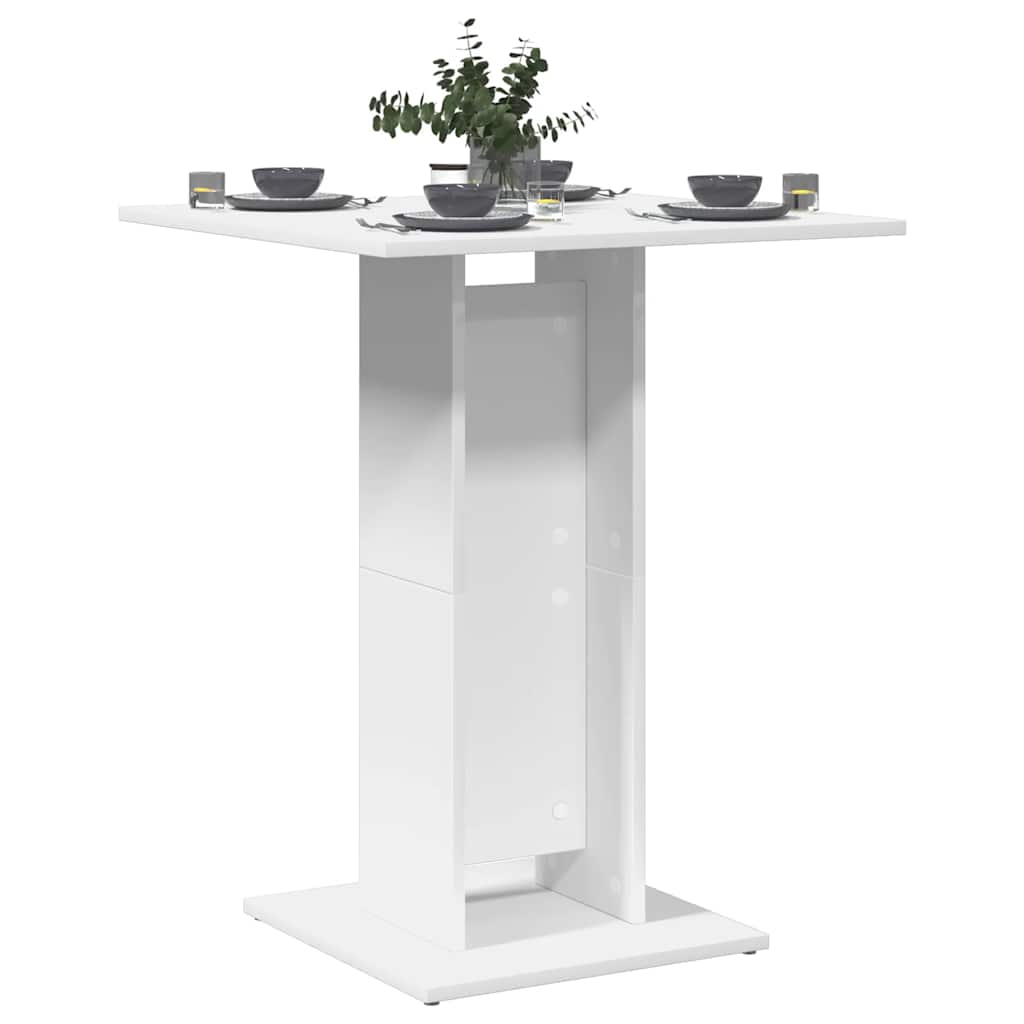 vidaXL Stolik bistro, biały, 60x60x75 cm, materiał drewnopochodny