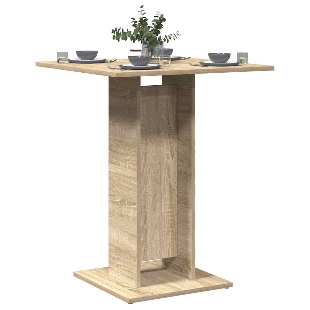 vidaXL Stolik bistro, dąb sonoma, 60x60x75 cm, materiał drewnopochodny