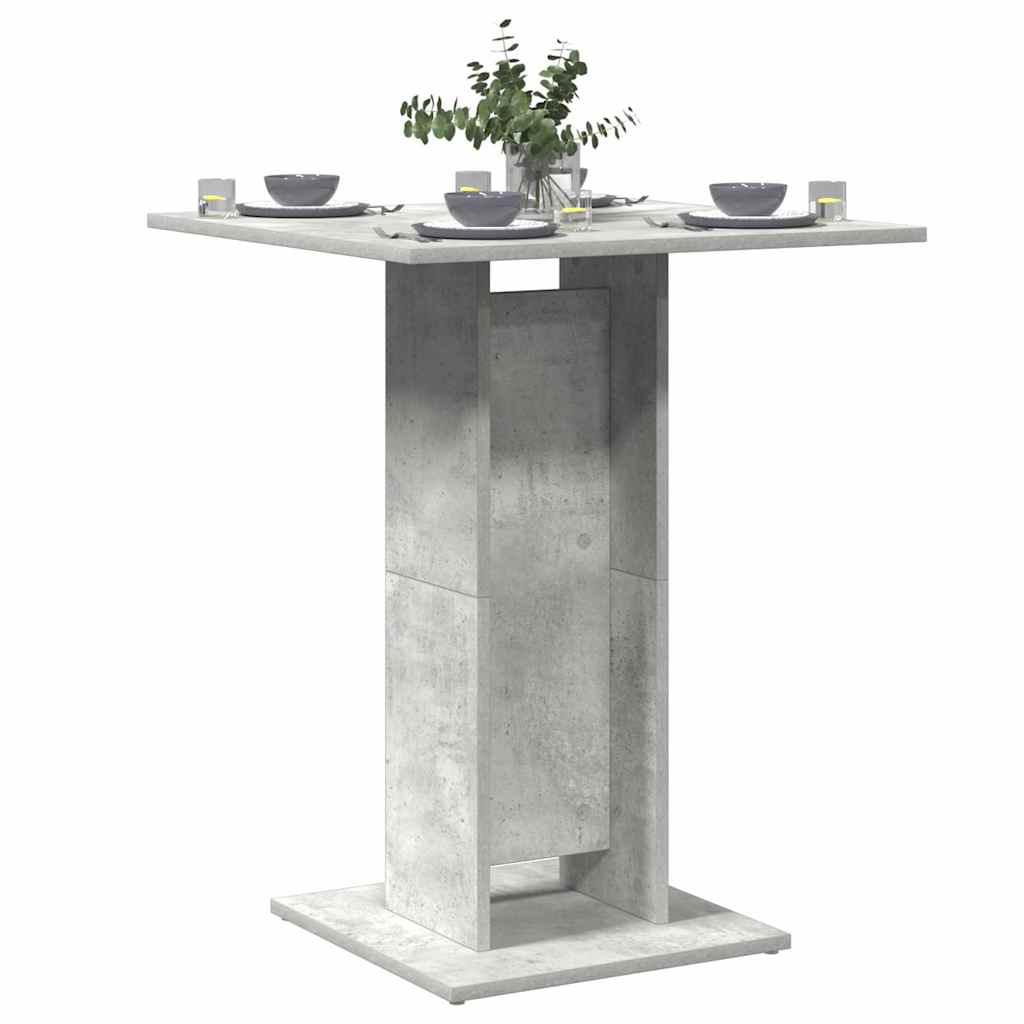vidaXL Stolik bistro, szarość betonu, 60x60x75 cm