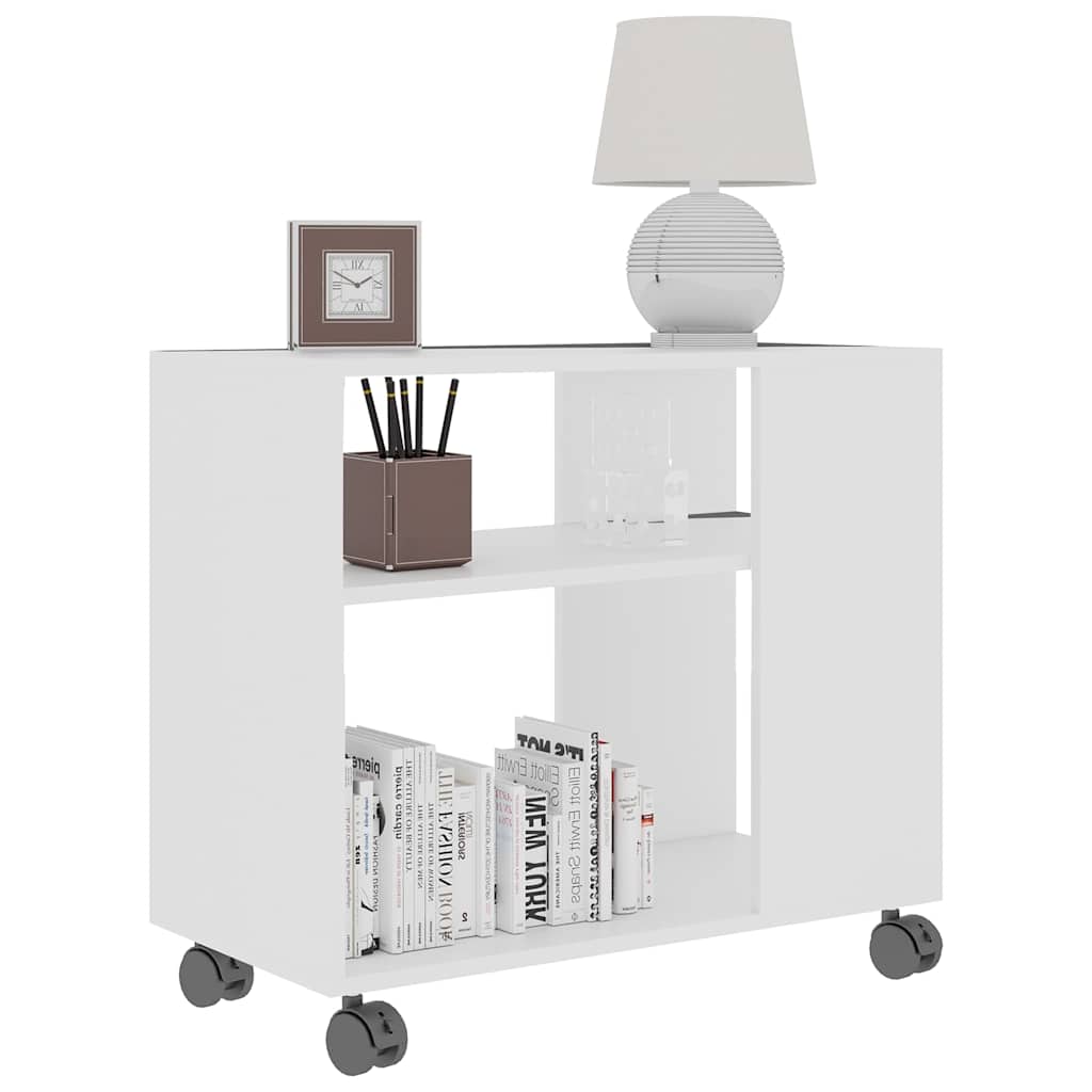 vidaXL Stolik boczny, biały, 70x35x55 cm, materiał drewnopochodny