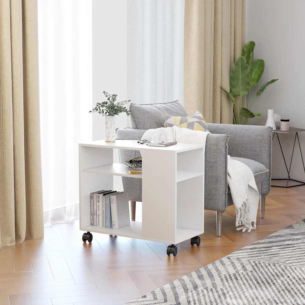 vidaXL Stolik boczny, biały, 70x35x55 cm, materiał drewnopochodny
