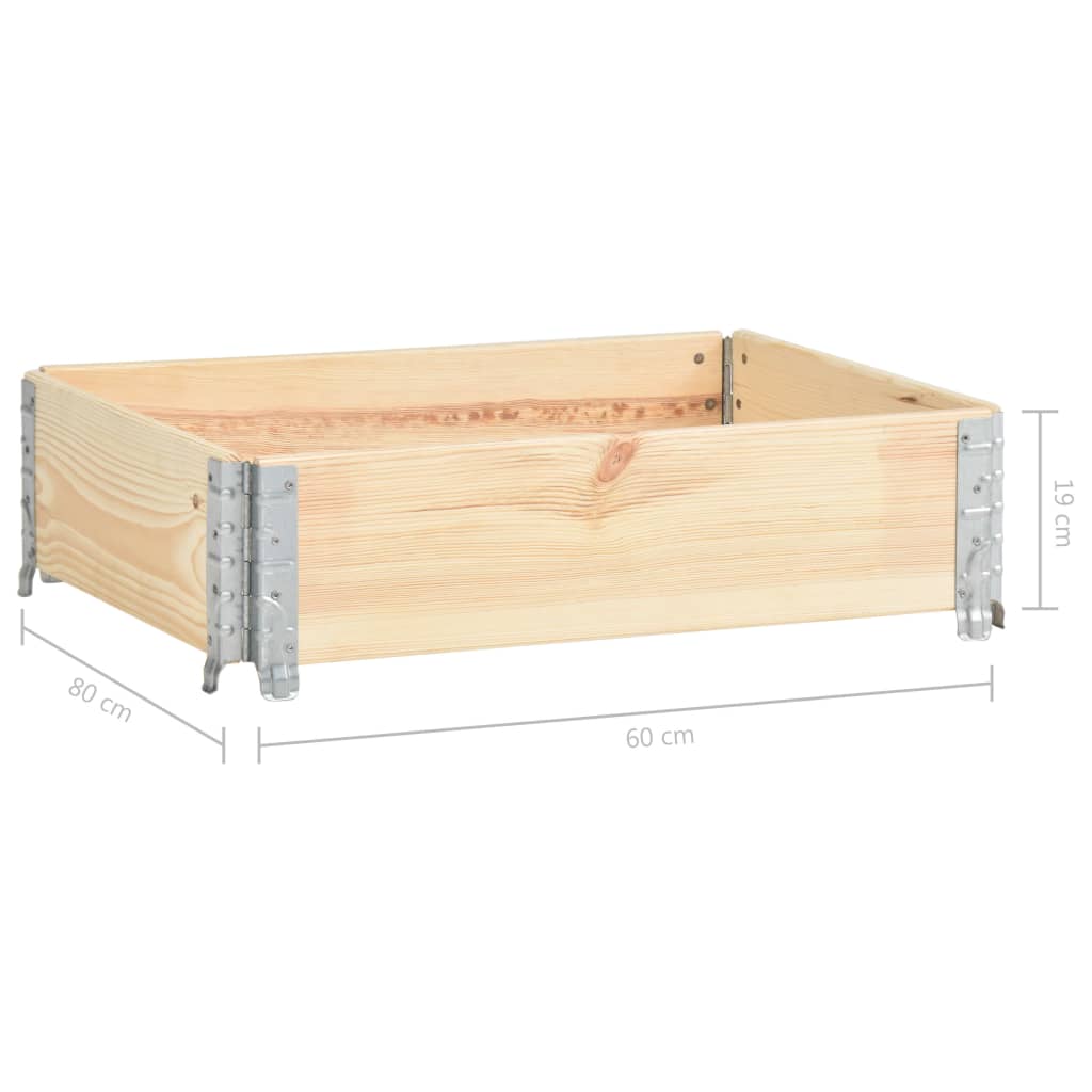vidaXL Nadstawka paletowa, 60x80 cm, lite drewno sosnowe