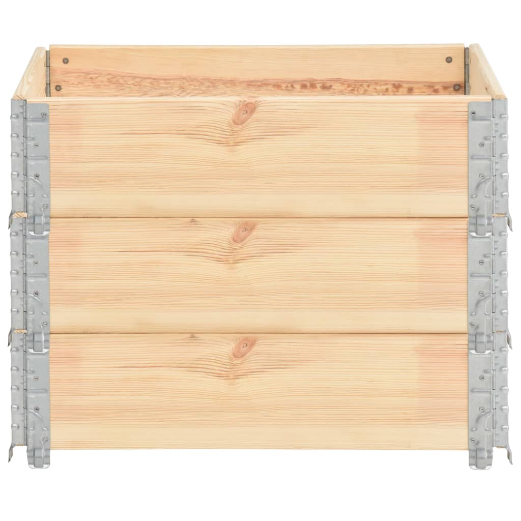 vidaXL Nadstawki paletowe, 3 szt., 60x80 cm, lite drewno sosnowe