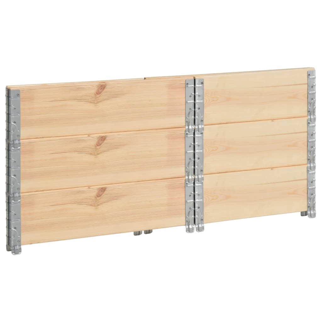 vidaXL Nadstawki paletowe, 3 szt., 60x80 cm, lite drewno sosnowe