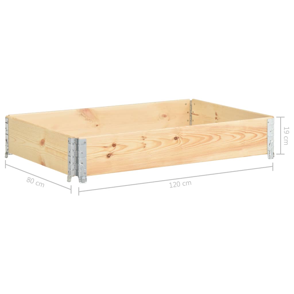 vidaXL Nadstawka paletowa, 80x120 cm, lite drewno sosnowe