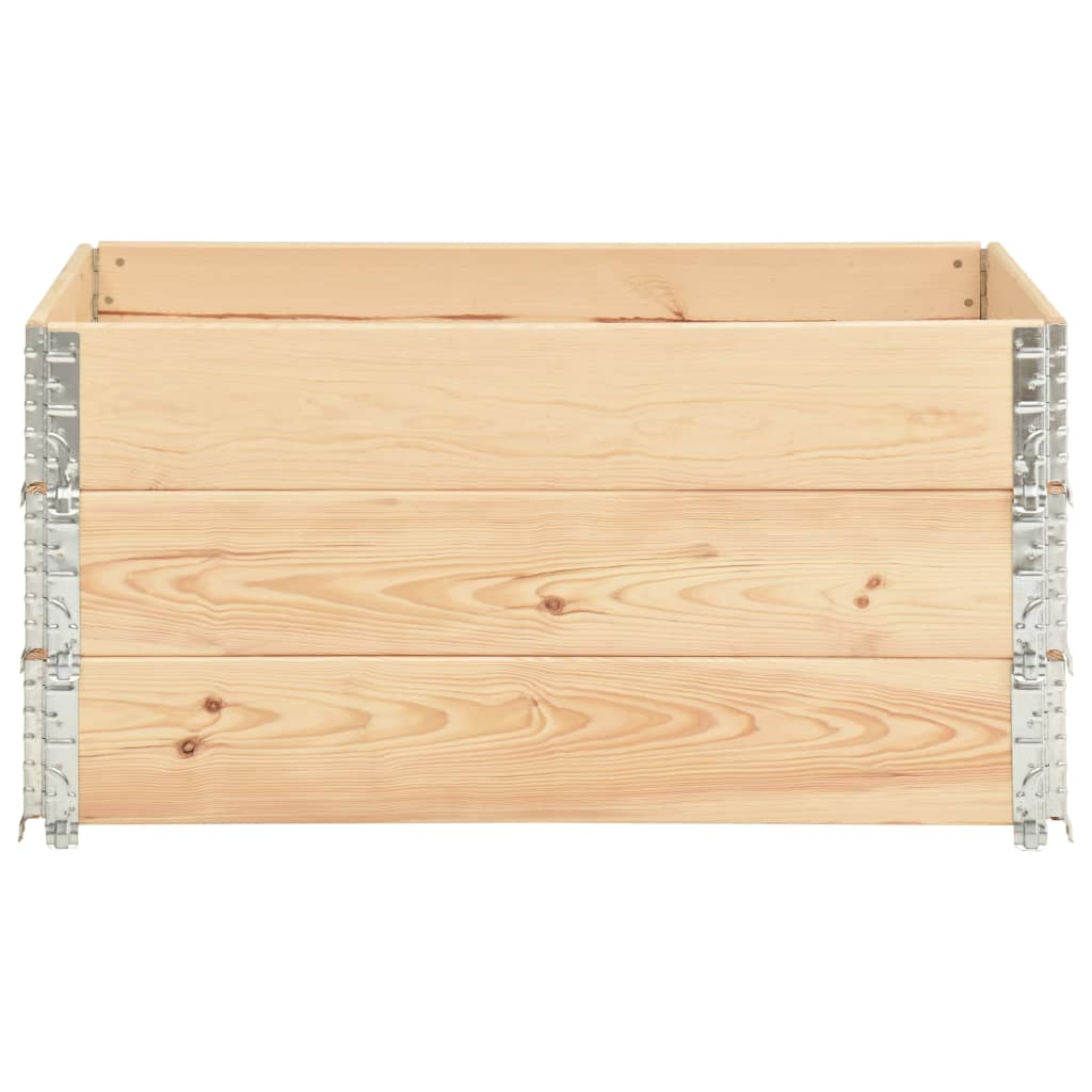 vidaXL Nadstawki paletowe, 3 szt., 80x120 cm, lite drewno sosnowe