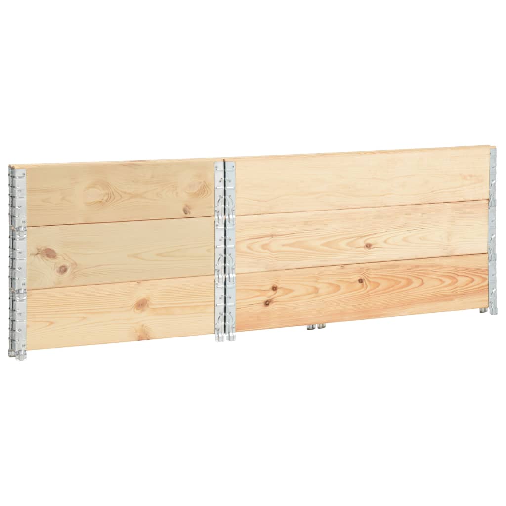 vidaXL Nadstawki paletowe, 3 szt., 80x120 cm, lite drewno sosnowe
