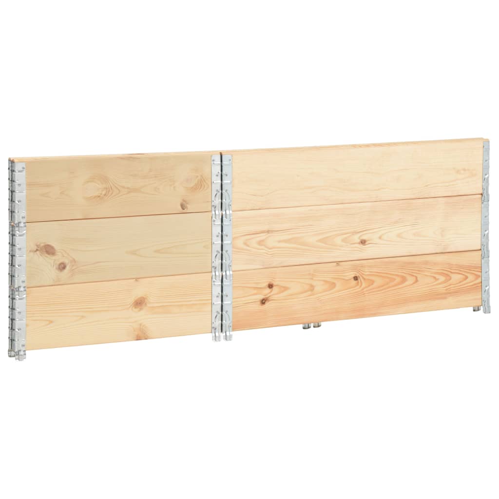 vidaXL Nadstawki paletowe, 3 szt., 50x100 cm, lite drewno sosnowe