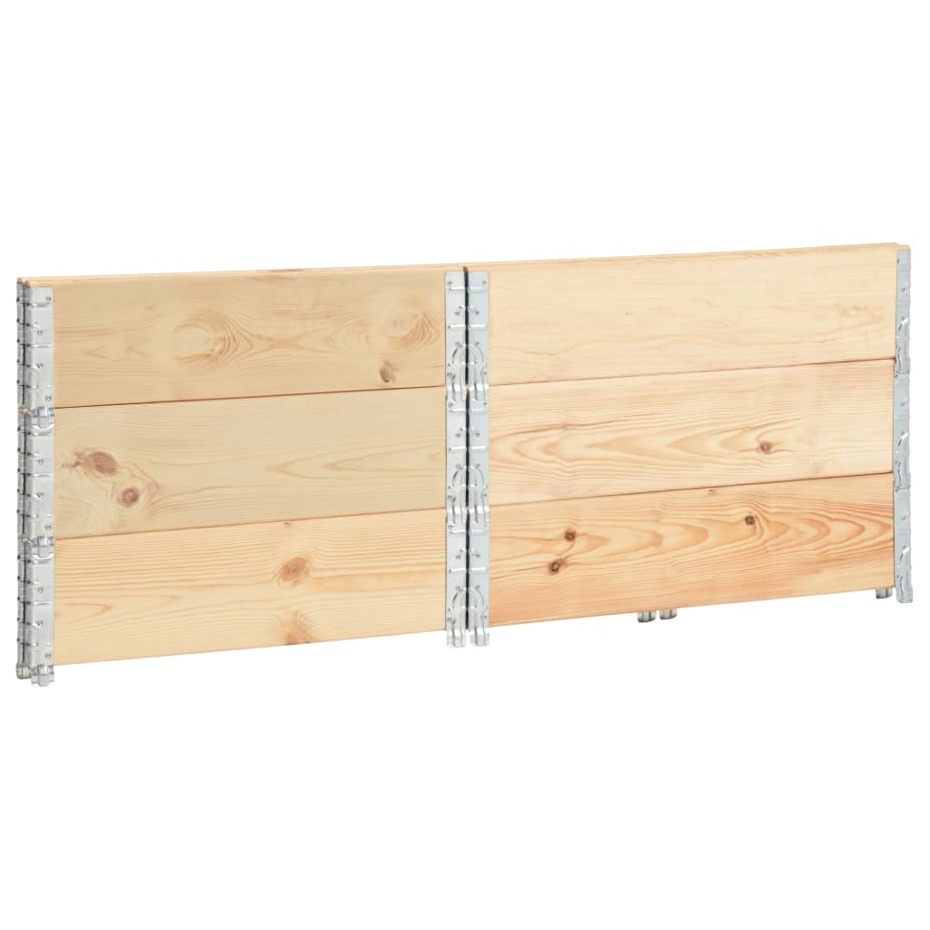 vidaXL Nadstawki paletowe, 3 szt., 100x100 cm, lite drewno sosnowe