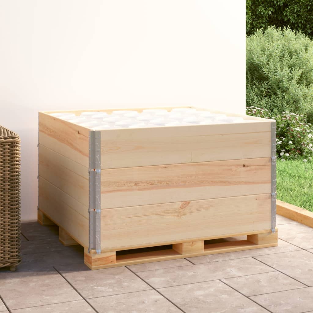 vidaXL Nadstawki paletowe, 3 szt., 100x100 cm, lite drewno sosnowe