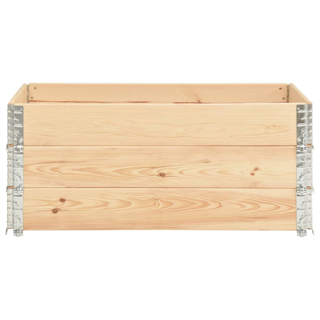 vidaXL Nadstawki paletowe, 3 szt., 100x150 cm, lite drewno sosnowe