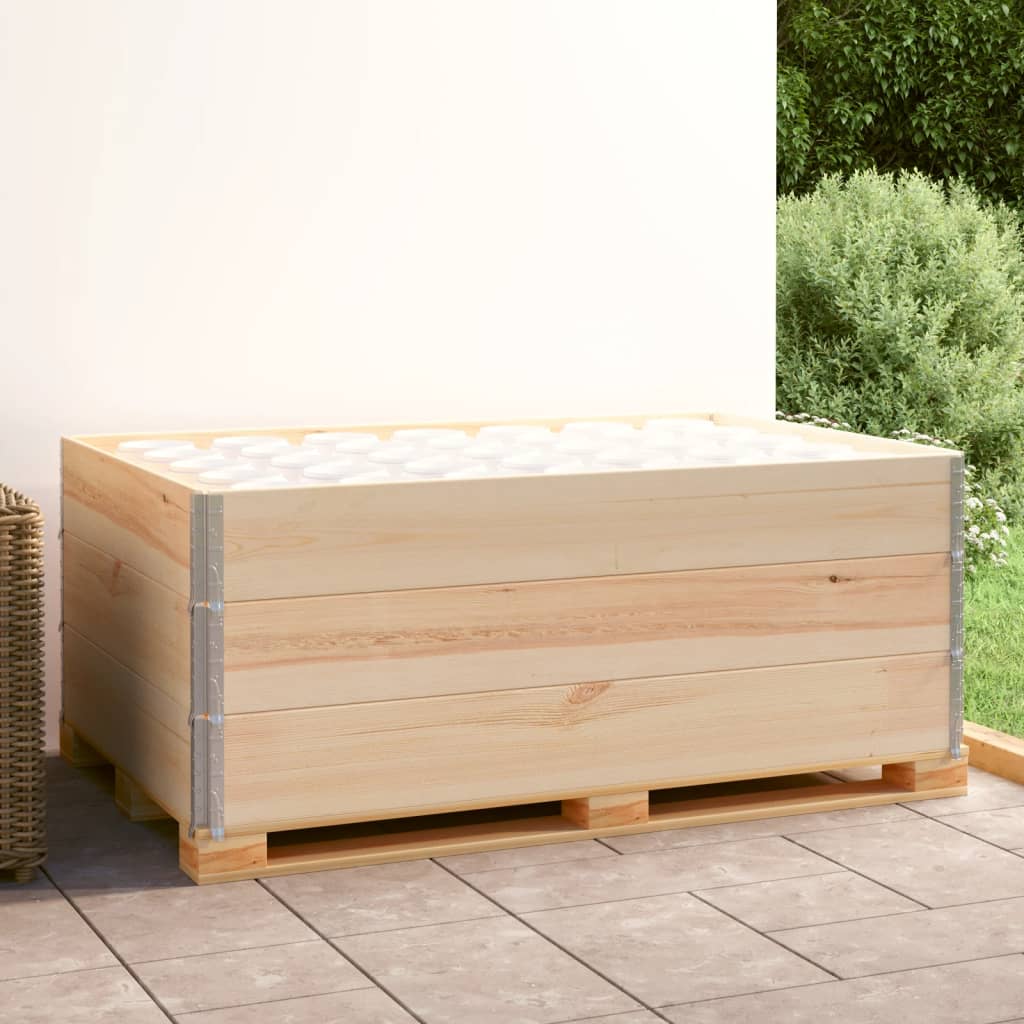 vidaXL Nadstawki paletowe, 3 szt., 100x150 cm, lite drewno sosnowe