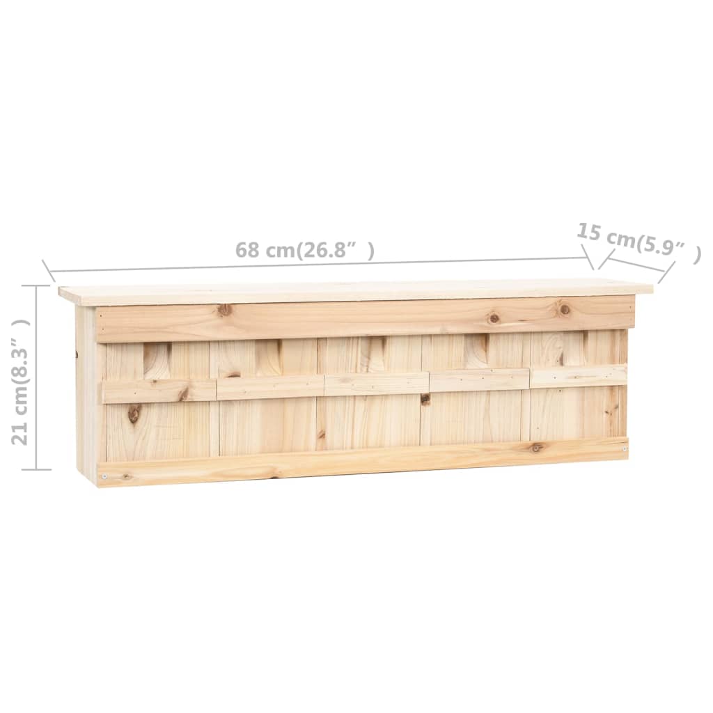 vidaXL Domek dla wróbli, 5 pokoi, 68x15x21 cm, drewno jodłowe