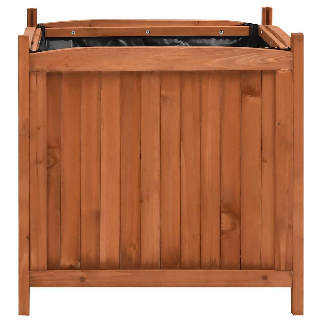 vidaXL Podwyższone donice, 2 szt., 50x50x50 cm, drewno jodłowe