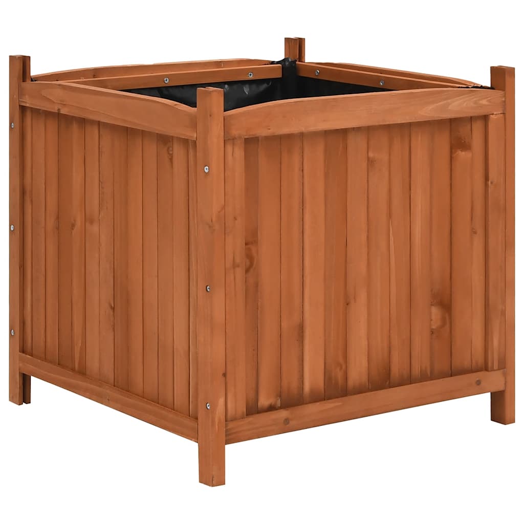 vidaXL Podwyższone donice, 2 szt., 50x50x50 cm, drewno jodłowe