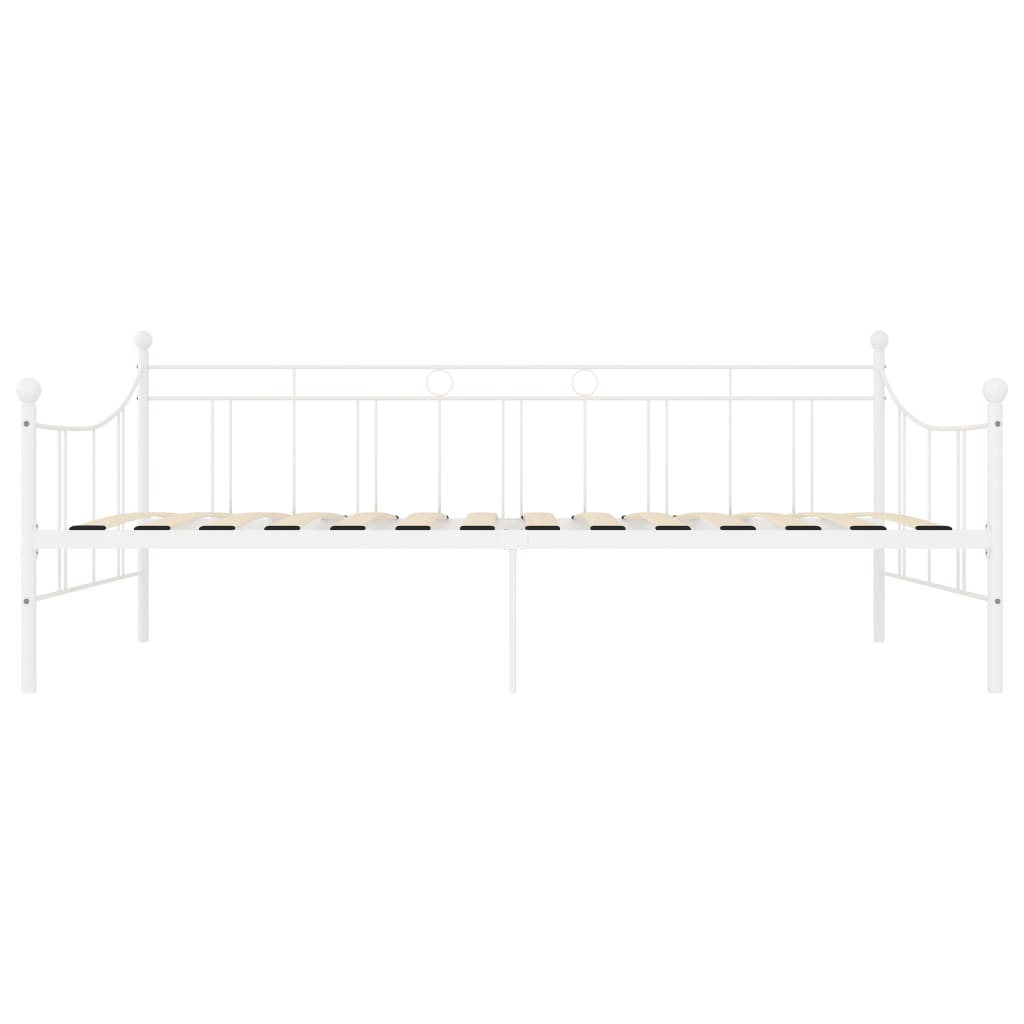 vidaXL Rama leżanki, biała, metalowa, 90 x 200 cm