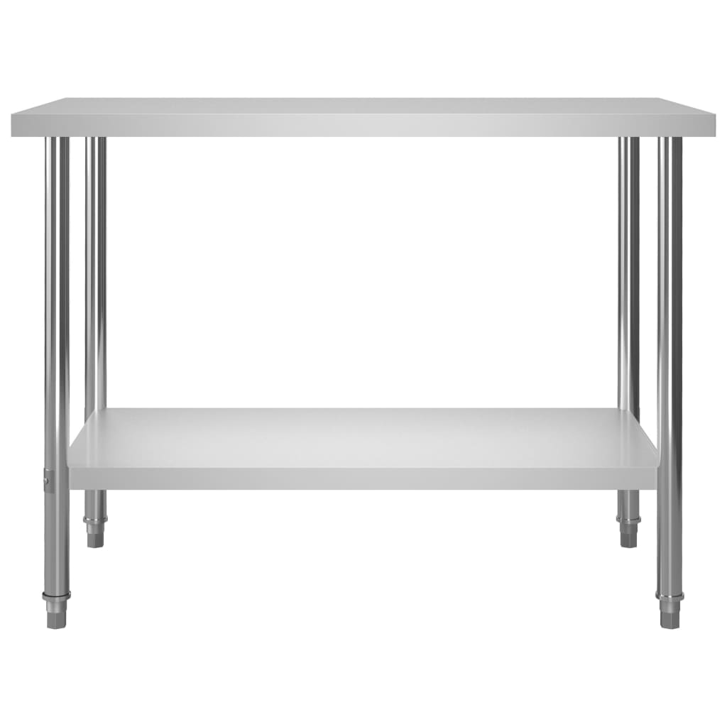 vidaXL Kuchenny stół roboczy z półką, 120x60x120 cm, stal nierdzewna