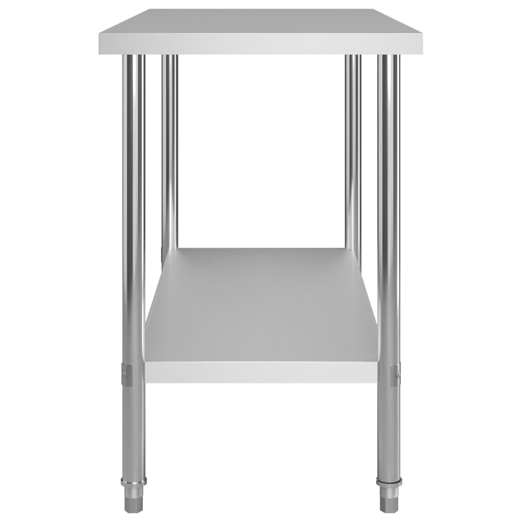 vidaXL Kuchenny stół roboczy z półką, 120x60x120 cm, stal nierdzewna