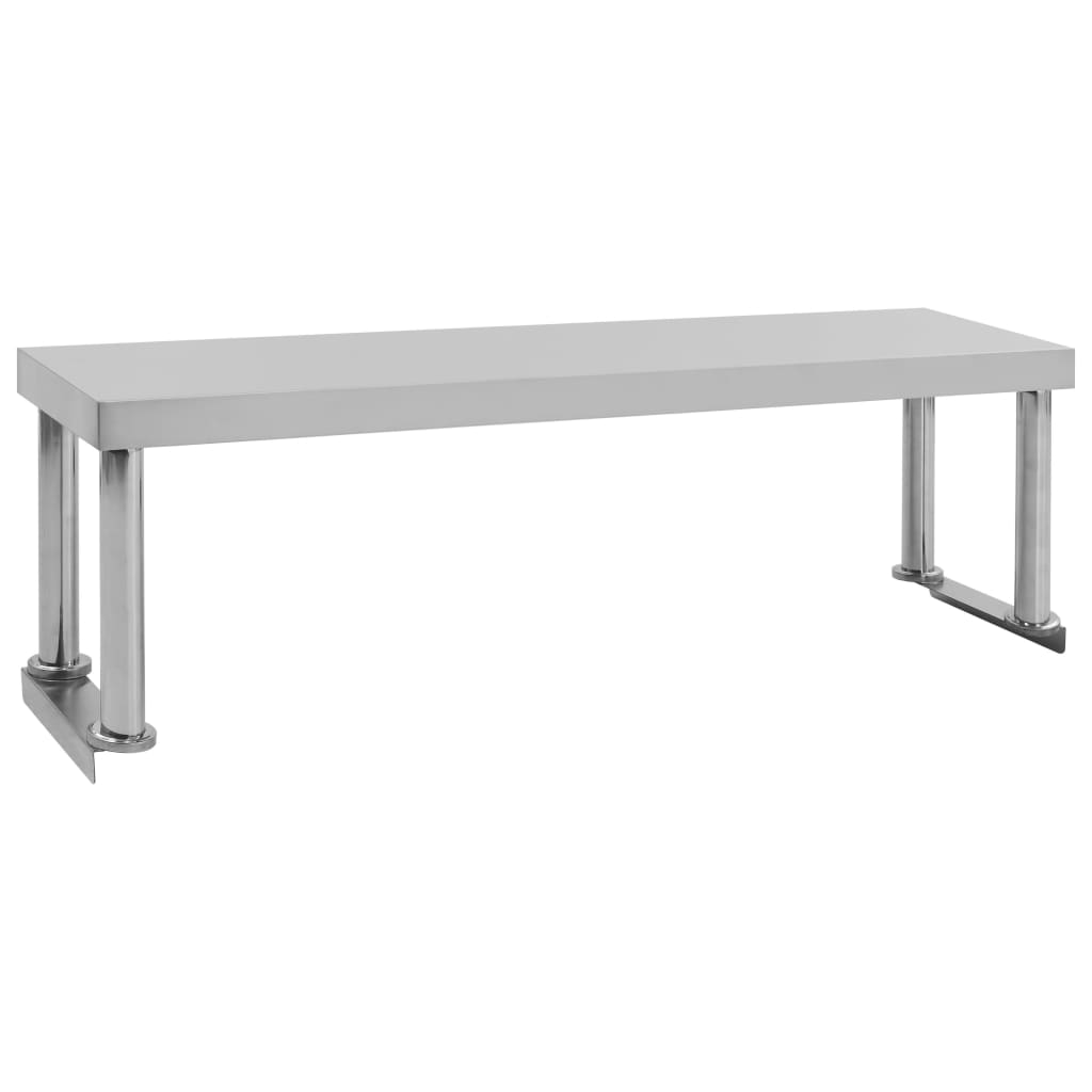 vidaXL Kuchenny stół roboczy z półką, 120x60x120 cm, stal nierdzewna