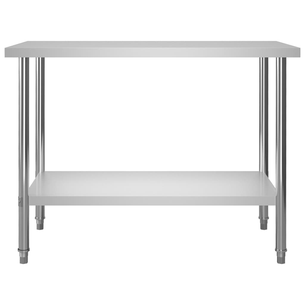 vidaXL Kuchenny stół roboczy z półką, 120x60x150 cm, stal nierdzewna