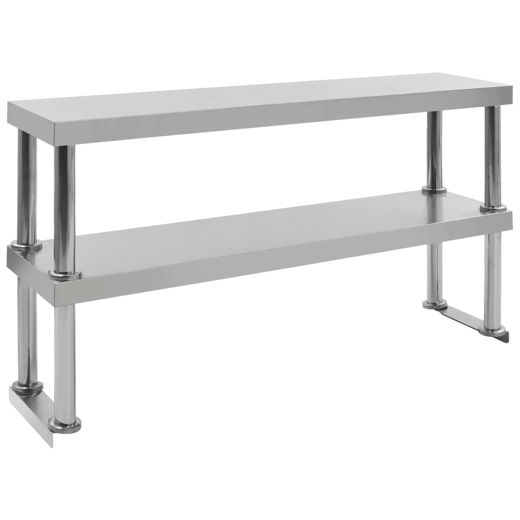 vidaXL Kuchenny stół roboczy z półką, 120x60x150 cm, stal nierdzewna